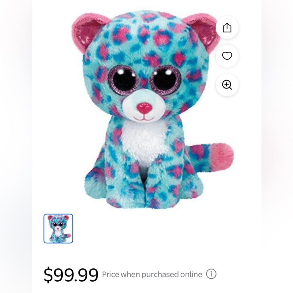 Ty Sydney Extra Large Plush Toy with Multicolor Fur